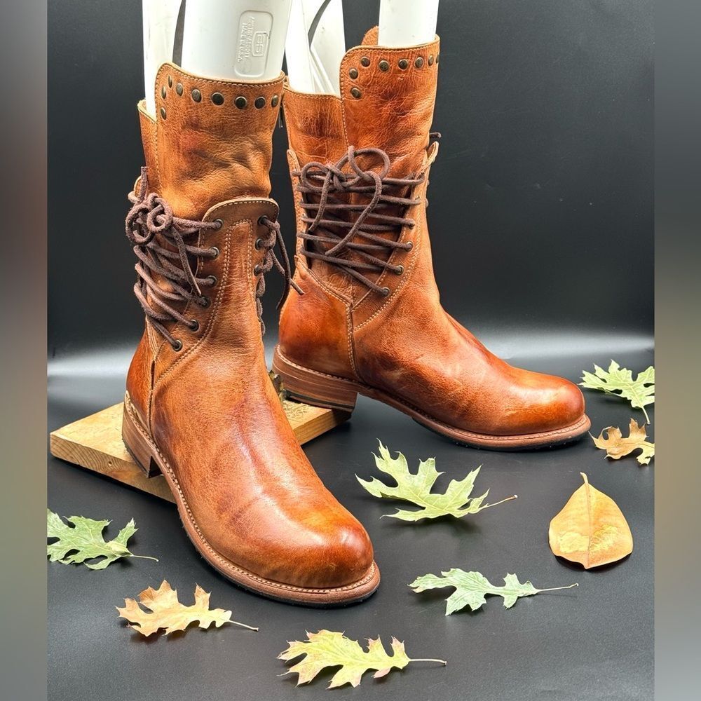 Bet Stu Fen Mid Calf Leather Boot - Picture 13 of 13